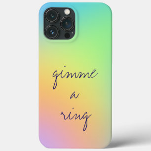 Case-Mate iPhone Case "Gimme A Ring" Pastel Rainbow dégradent