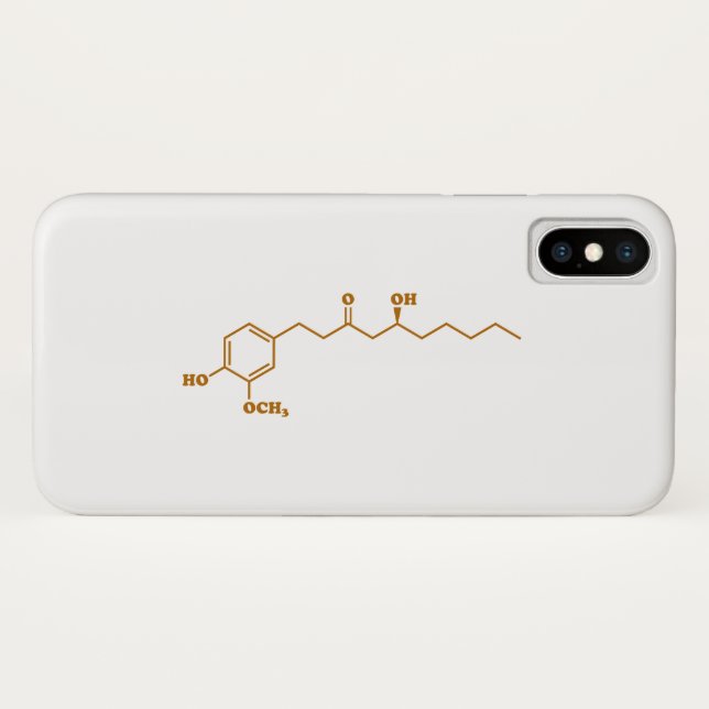 Coques Case-Mate iPhone Gingerol Molecule formule chimique (Dos (Horizontal))