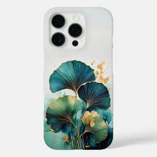 Coques iPhone 16 Pro Ginkgo Botanique Moderne Feuilles Profondément Tur