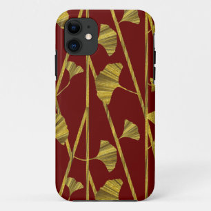 Coque iPhone 11 ginkgo d'or