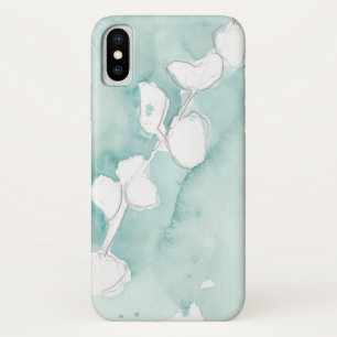 Case-Mate iPhone Case Ginkgo sur Teal poussiéreux - blanc