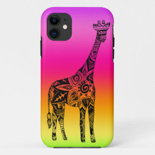Etui iPhone Case-Mate Girafe au néon rose et verte