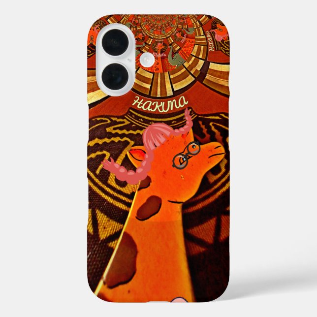 Coques Case-Mate iPhone Girafe avec deux queues de ponytail art (Verso)
