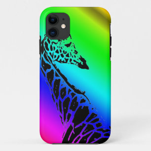 Coques Pour iPhone Girafe d'arc-en-ciel