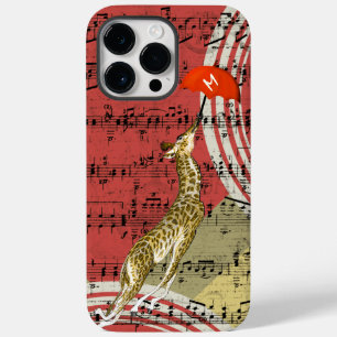 Coques Pour iPhone Girafe rouge Retro Musical Flying Umbrella