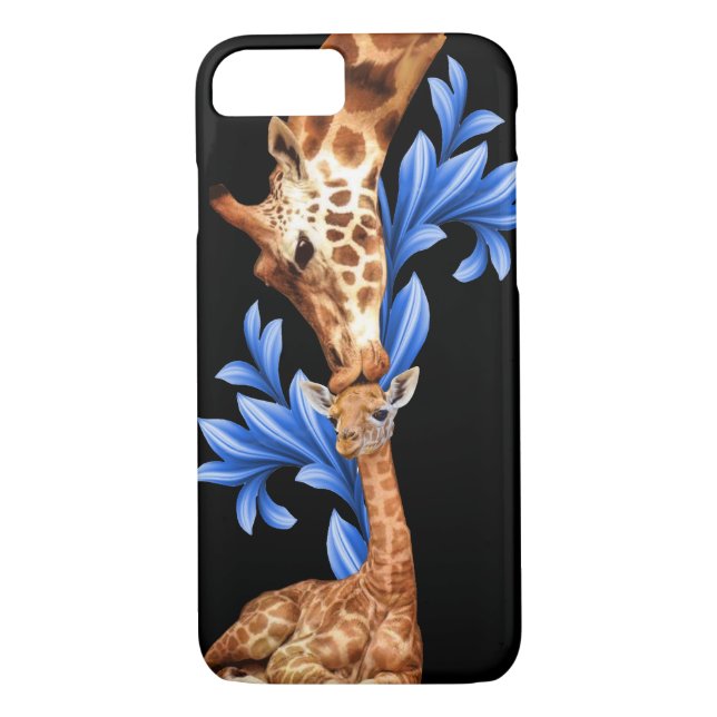 Coques Case-Mate iPhone Girafes un amour de mère (Dos)