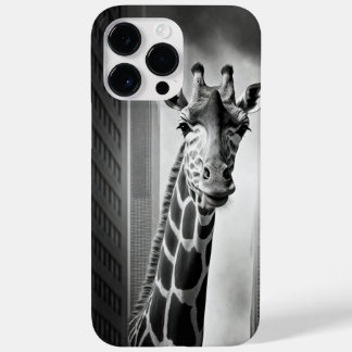 Coque Pour Pour iPhone 14 Pro Max Giraffe dans une cityscape