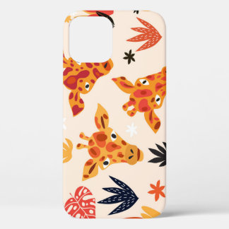 Case-Mate iPhone Case Giraffe de dessin : Floral Savanna Motif