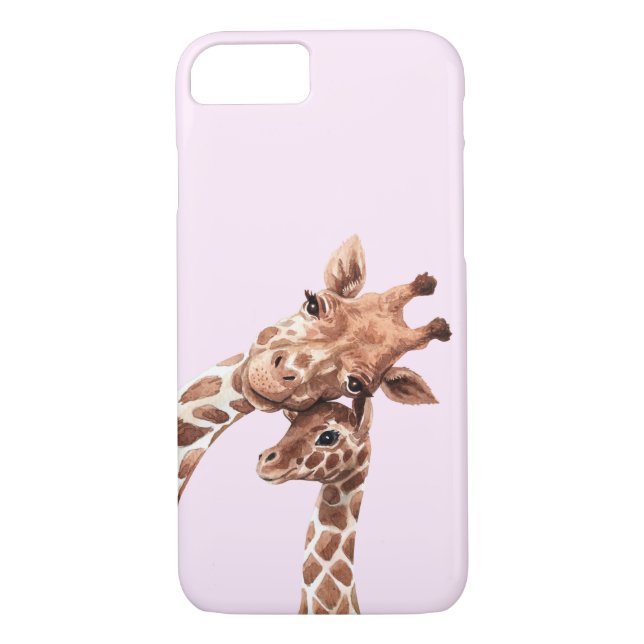 Coques Case-Mate iPhone Giraffe Maman Fille Aime L'Aquarelle D'Afrique Mai (Dos)