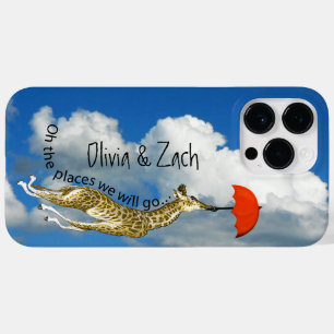 Coque Pour Pour iPhone 14 Pro Max Giraffe Oh the Places We Will Go - Couverture iPho