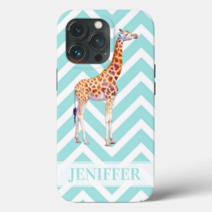 Case-Mate iPhone Case Giraffe on zigzzag chevron.