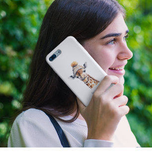 Case-Mate iPhone Case Giraffe portant casquette d'hiver personnalisable