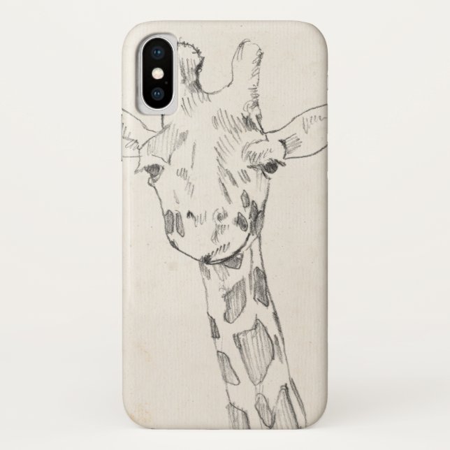 Coques Case-Mate iPhone Giraffe Portrait | Croquis (Dos)