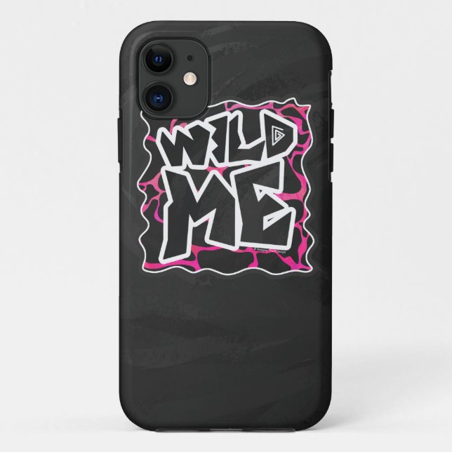 Coques Case-Mate iPhone Giraffe rose chaude et noire (Dos)