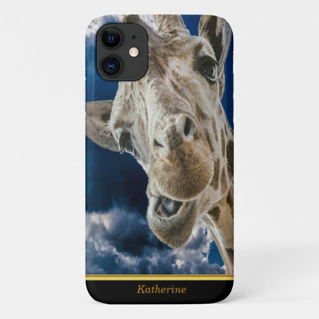Coques Case-Mate iPhone Giraffes avec un joli visage Hilarious 11 (Dos)