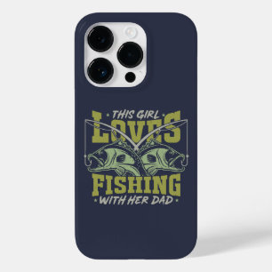 Coque Pour iPhone 14 Pro Girl Love Fishing With Her Papa Fishing Papa citat
