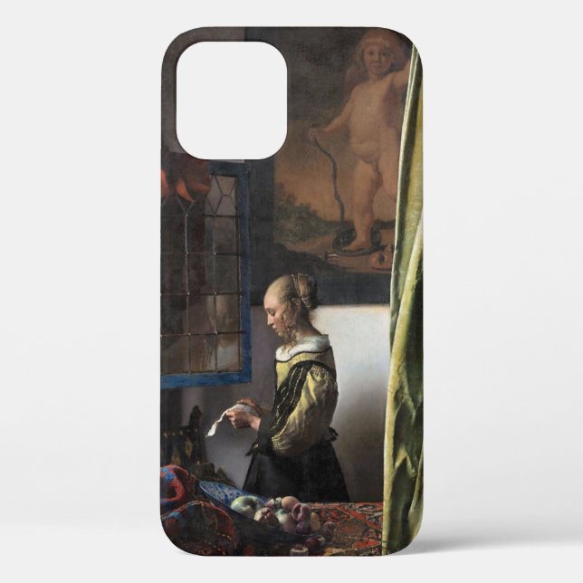 Coques Case-Mate iPhone Girl Reading a Letter à Open Window, Vermeer (Verso)