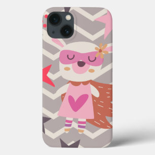 Coques Pour iPhone Girl Superhero Bunny
