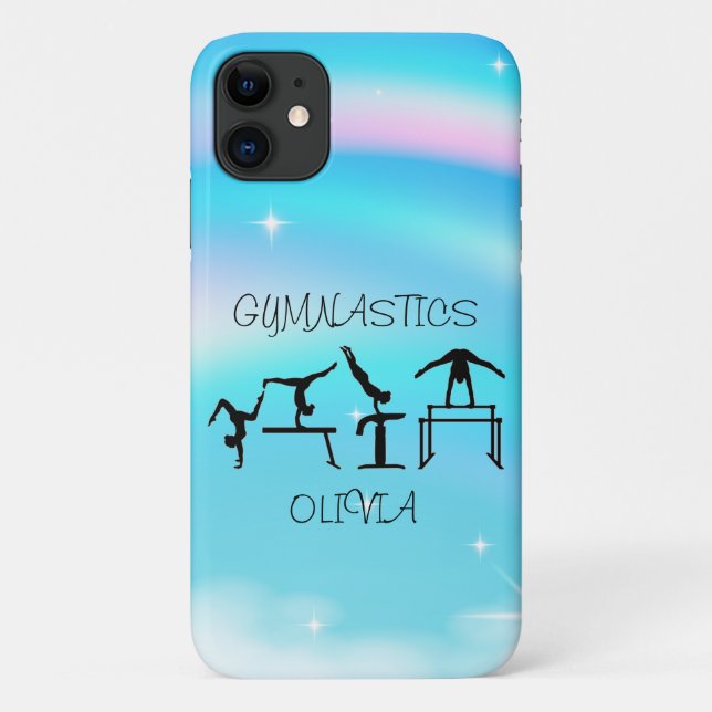 Coques Case-Mate iPhone Girls Gymnastique Rainbow Swirls (Dos)