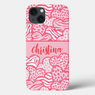 Case-Mate iPhone Case Girly Blush Rose mignon Animal Imprimer Coeurs Nom