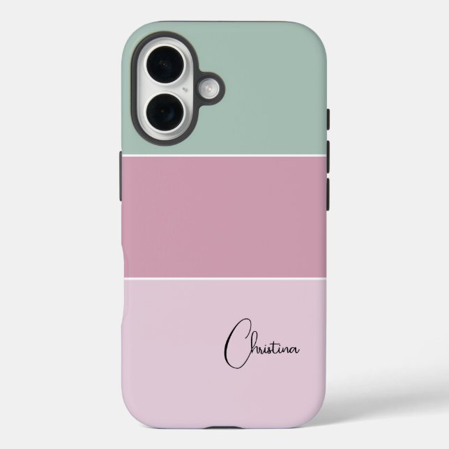 Coques Case-Mate iPhone Girly Colorblock Personalized  (Verso)