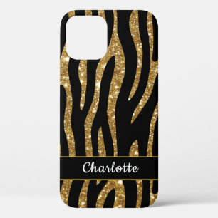 Case-Mate iPhone Case Girly Gold Parties scintillant Tiger Nom de la ban