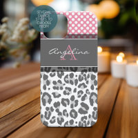 Girly Leopard Spot Imprimer Motif Monogrammes pers