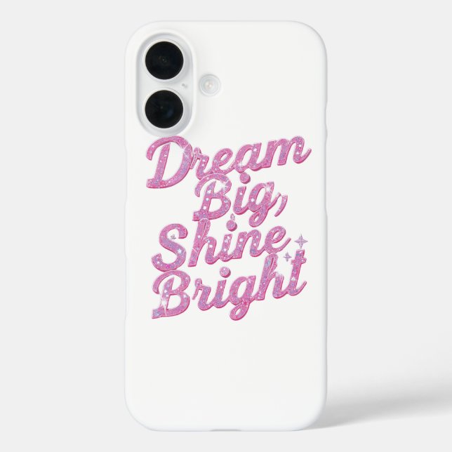 Coques Case-Mate iPhone Girly Pink Sparkle Motivational Quote (Verso)