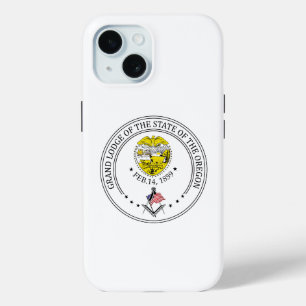 Coque Pour iPhone 15 Gîte de franc-maçonnerie de l'état de l'Oregon