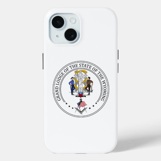 Coques Case-Mate iPhone Gîte de franc-maçonnerie de l'état du Wyoming (Verso)