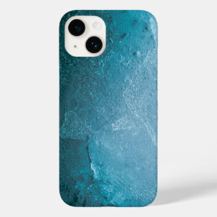 Coque Pour iPhone 14 Glace Abstraite Turquoise Légère