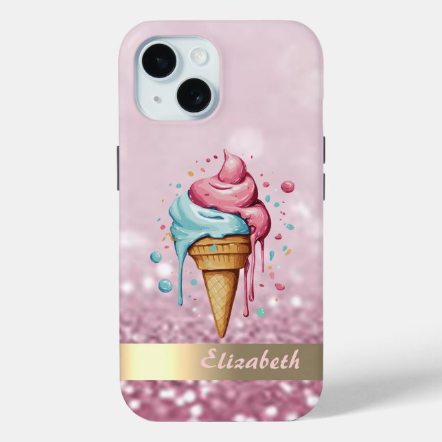 Coques Case-Mate iPhone Glace Cool Goutte Glitter Bokeh (Verso)