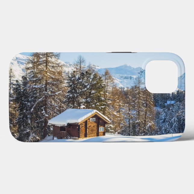 Coques Case-Mate iPhone Glace et neige | Journal d'hiver Cabine Alpes suis (Verso (horizontal))