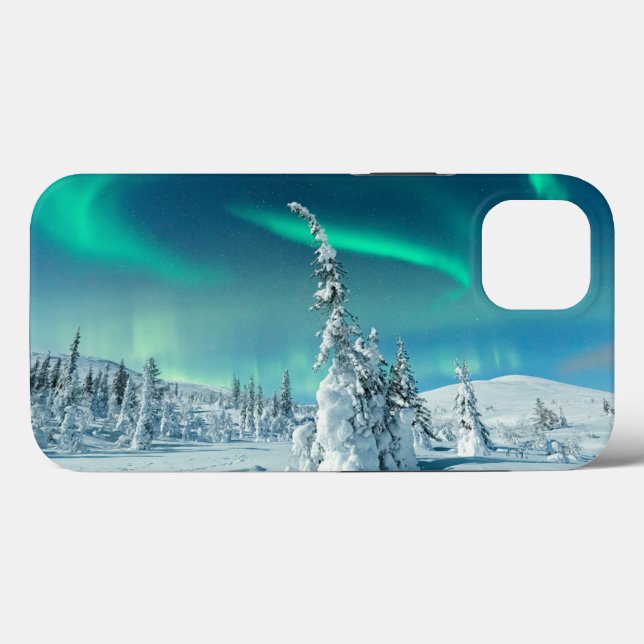 Coques Case-Mate iPhone Glace et neige | Northern Lights, Laponie, Finland (Verso (horizontal))