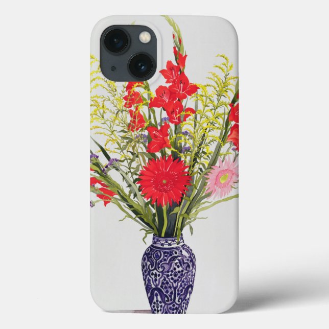 Coques Case-Mate iPhone Gladioli et Scabious dans un bleu (Verso)