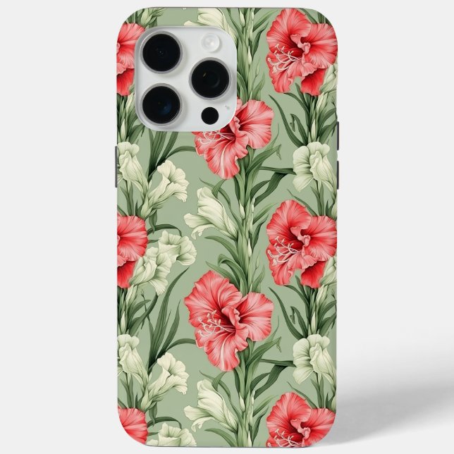 Coques Case-Mate iPhone Gladioli Floral Botanique Impression Design dur (Verso)