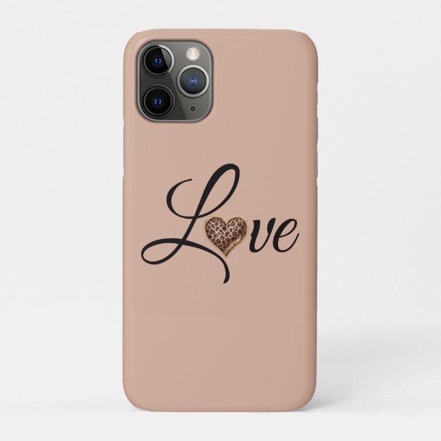 Coques Case-Mate iPhone Glam Leopard Heart Love Design (Dos)