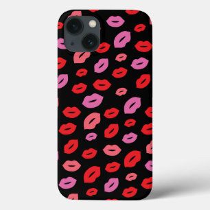 Coques Pour iPhone Glam Lip Imprimer Beauté Rose/Rouge/Noir