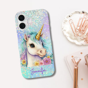 Coque Pour iPhone 16 Glam Magic Unicorn Glittery