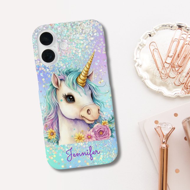 Coques Case-Mate iPhone Glam Magic Unicorn Glittery (Créateur téléchargé)