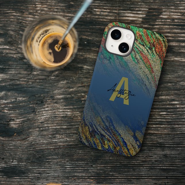 Coques Case-Mate iPhone Glam moderne Luxe Parties scintillant design Monog (Créateur téléchargé)