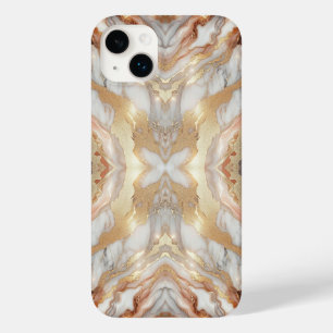 Coque Pour iPhone 14 Plus Glam Rose Gold Luxueux Tendance Marbre Papillon