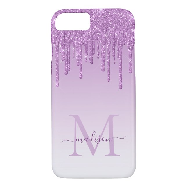 Coques Case-Mate iPhone Glam Violet Parties scintillant gouttes Étincelle  (Dos)