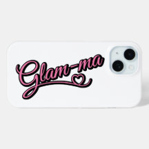 Glamma noir/rose sur blanc