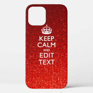 Coques Pour iPhone Glamor Red Festive Personnalisé Conserver le calme