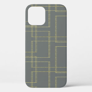 Case-Mate iPhone Case Glamour géométrique gris et or chic