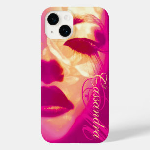 Coque Pour iPhone 14 Glamour peint mode rose