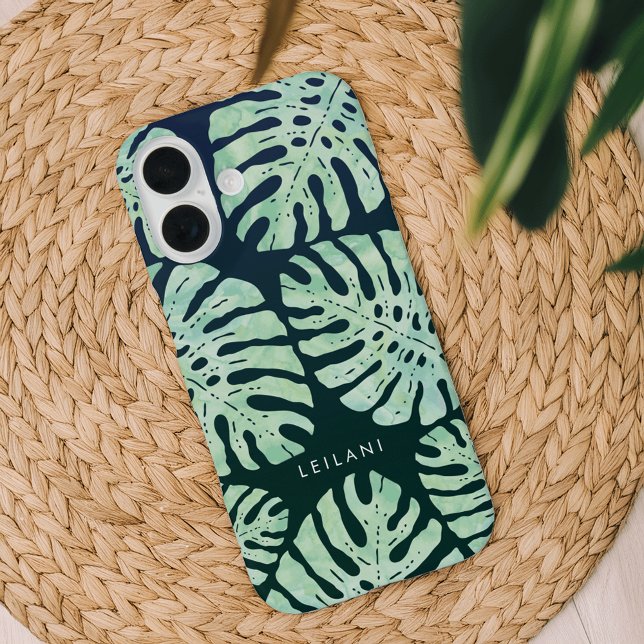 Coques Case-Mate iPhone Glamour tropical | Vert Feuilles de la jungle (Créateur téléchargé)