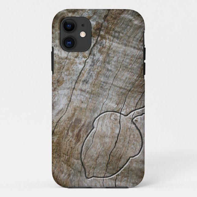 Coques Case-Mate iPhone Gland gravé d'effet sur le bois (Dos)