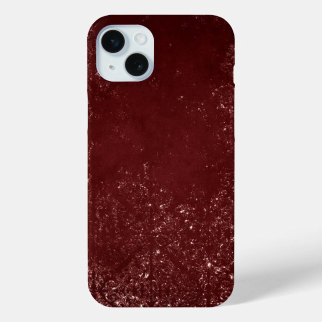 Coques Case-Mate iPhone Glimmery Henna Grunge | Rouge glamour de sang rich (Verso)